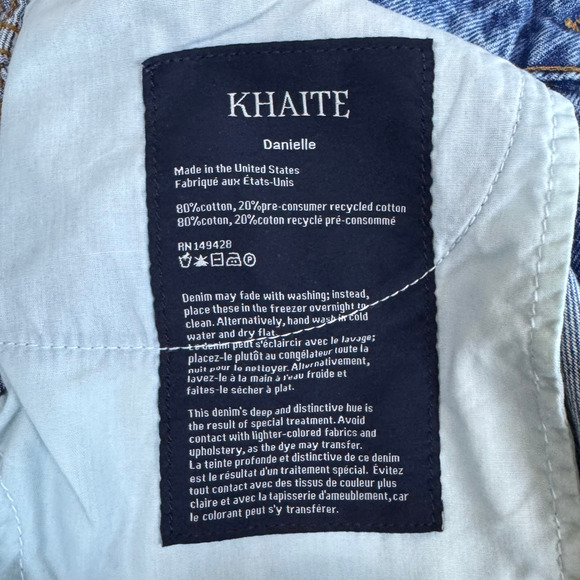 $620 KHAITE THE DANIELLE STRAIGHT LEG JEANS IN BRYCE SIZE 31 - Picture 8 of 11